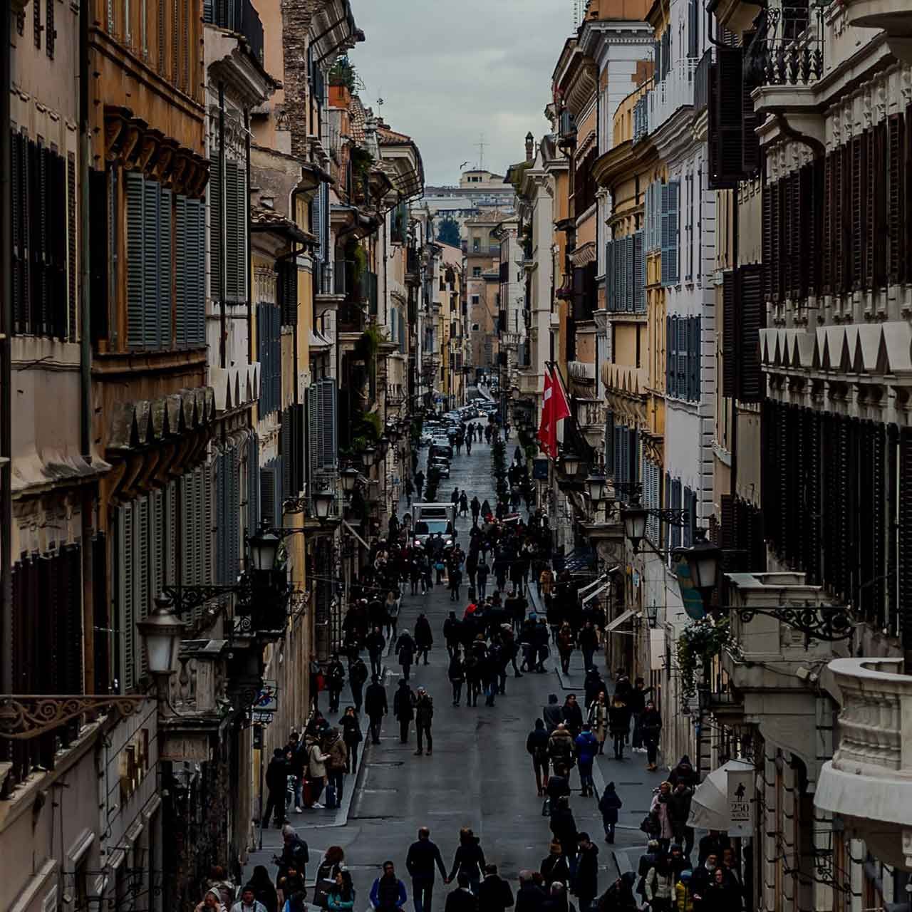 people walking in the city